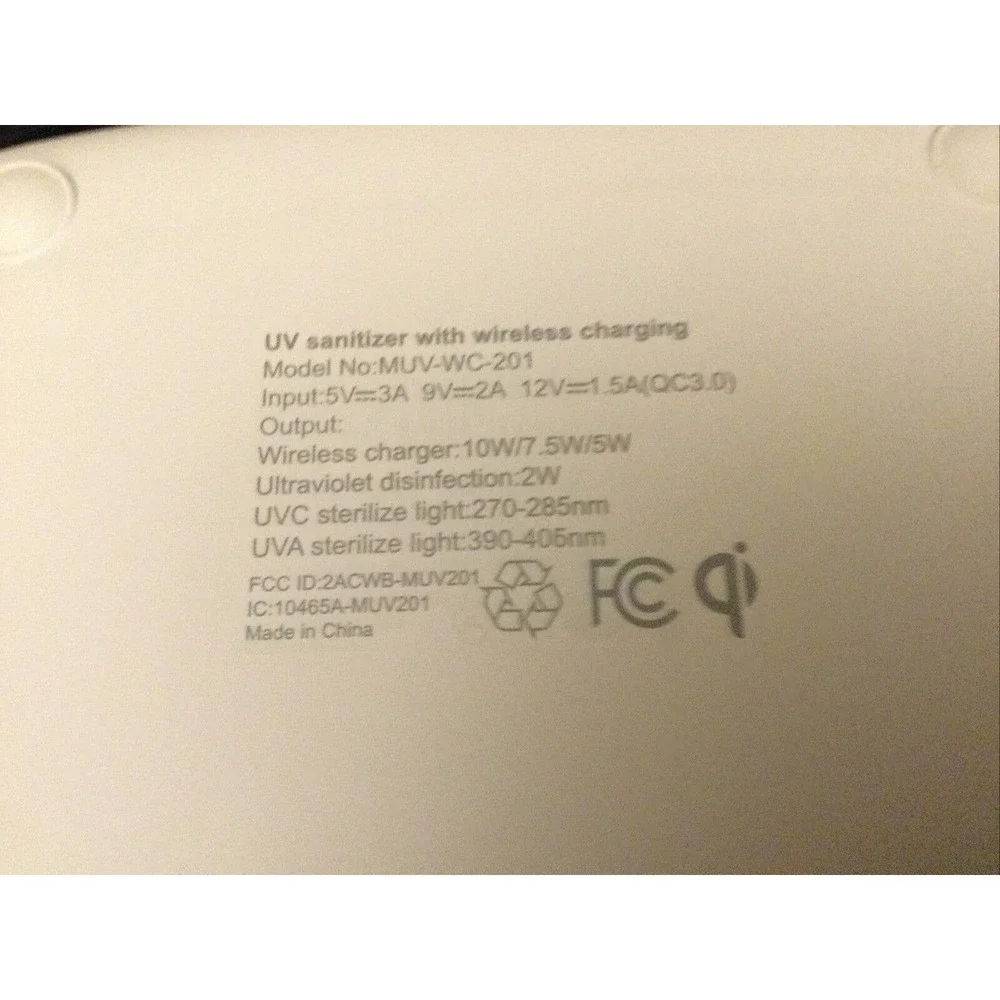 Mophie UV Sanitizer with Wireless Charging for Phone, Other Small Devices NIB!